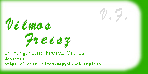 vilmos freisz business card